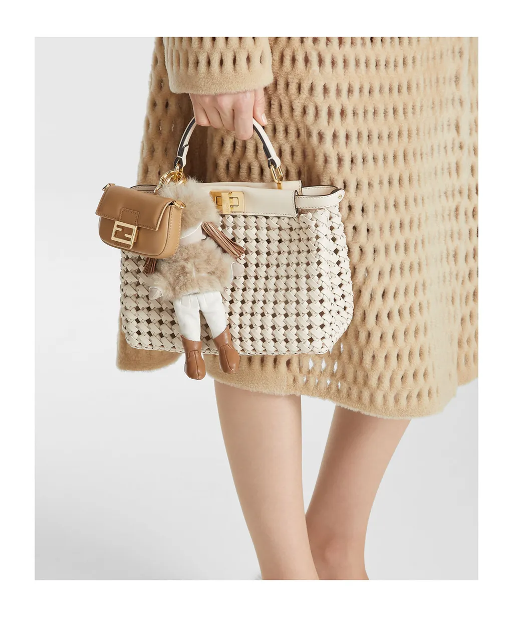 Camellia Interlaced Leather Bag