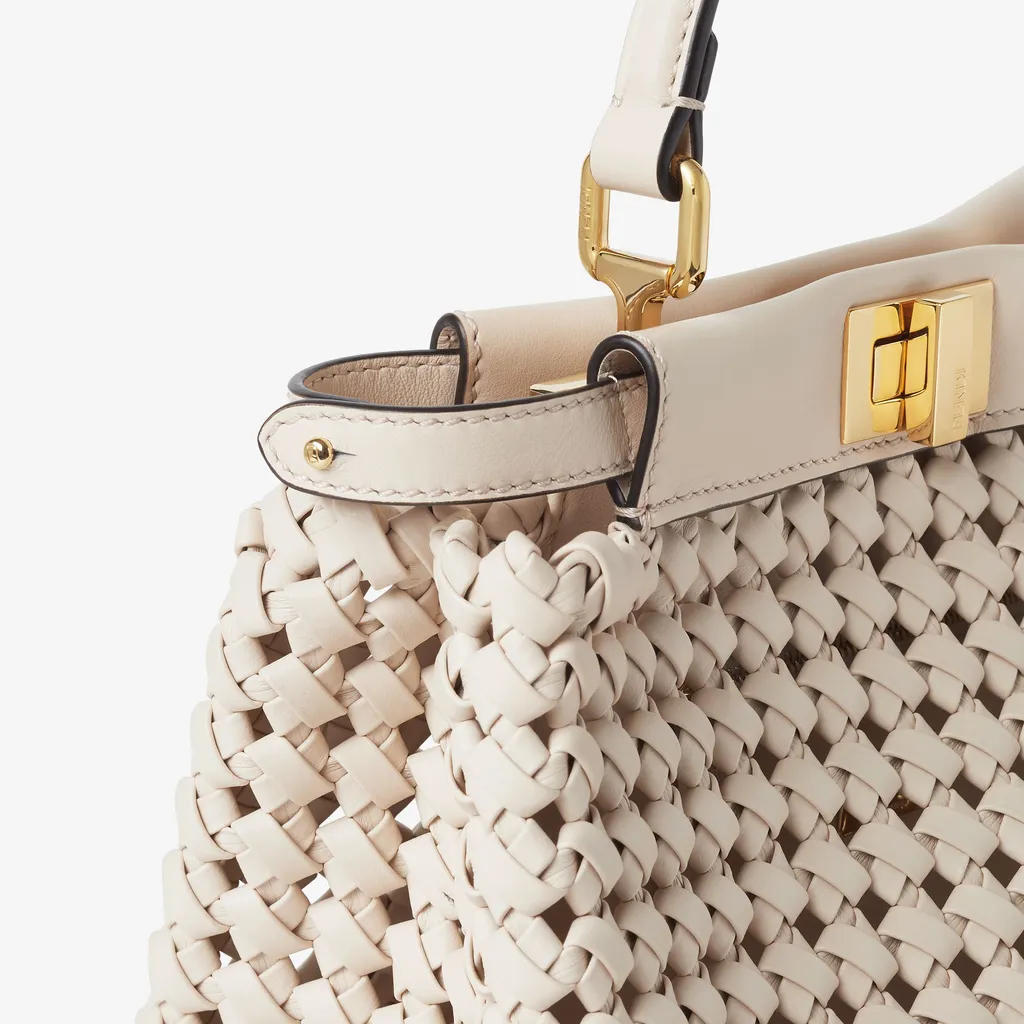 Camellia Interlaced Leather Bag