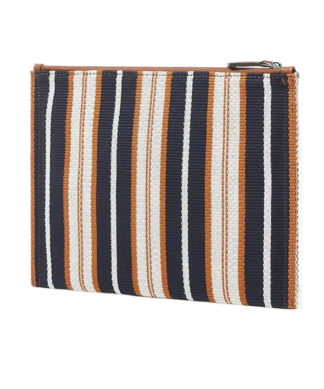 Striped Canvas Pouch