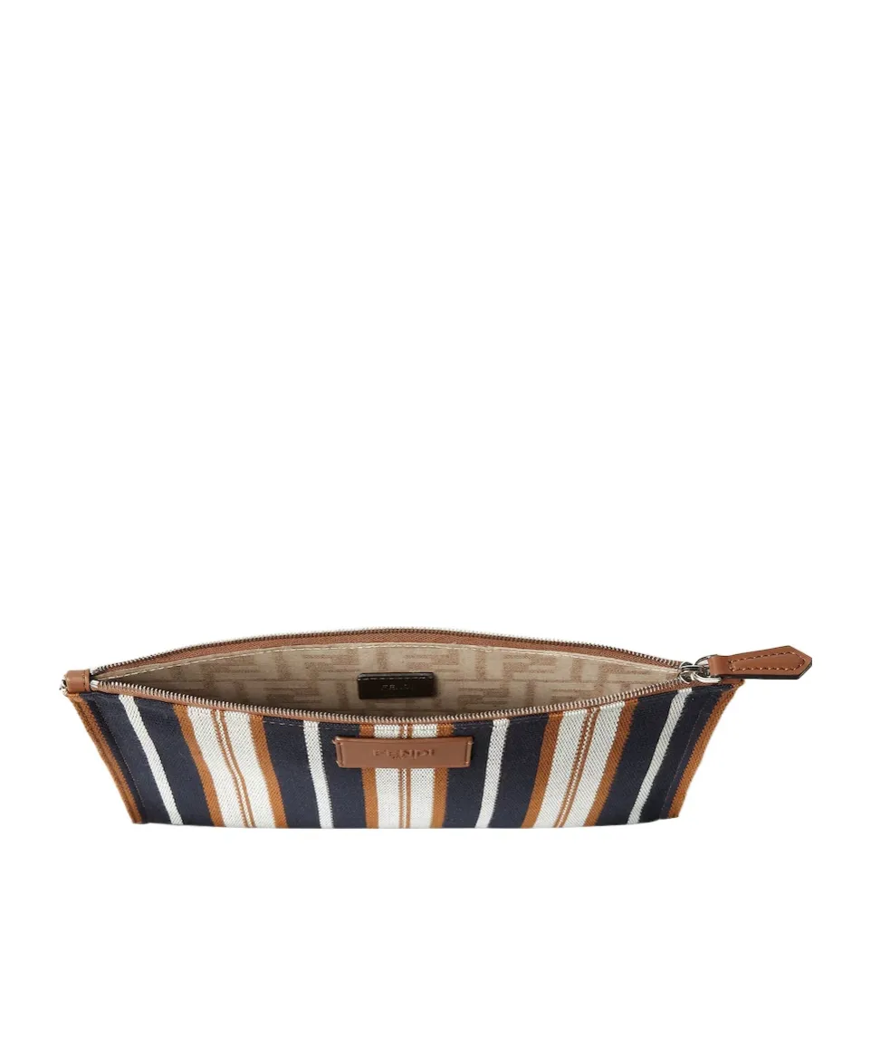 Striped Canvas Pouch