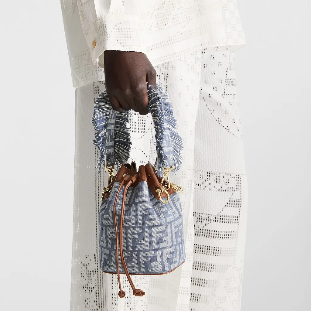 Mon Tresor Ff Jacquard Mini Tote Bag