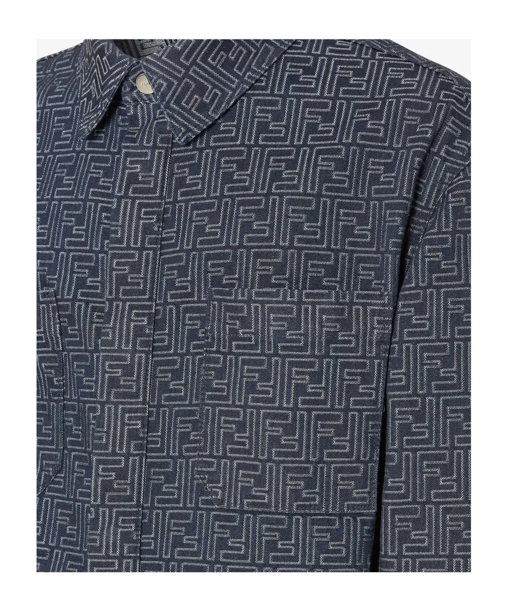 Ff Jacquard Denim Jacket