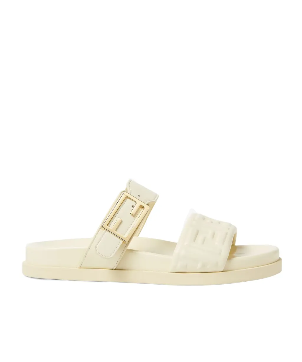 Feel Ff Embossed Double Band Sandals