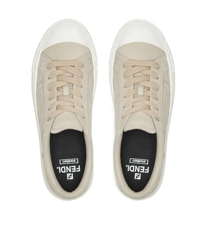Domino Ff Motif Lace-Up Sneakers