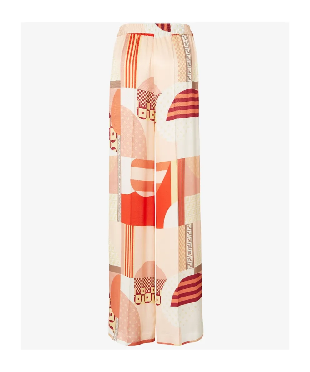 Abstract Print Wide-Leg Pants