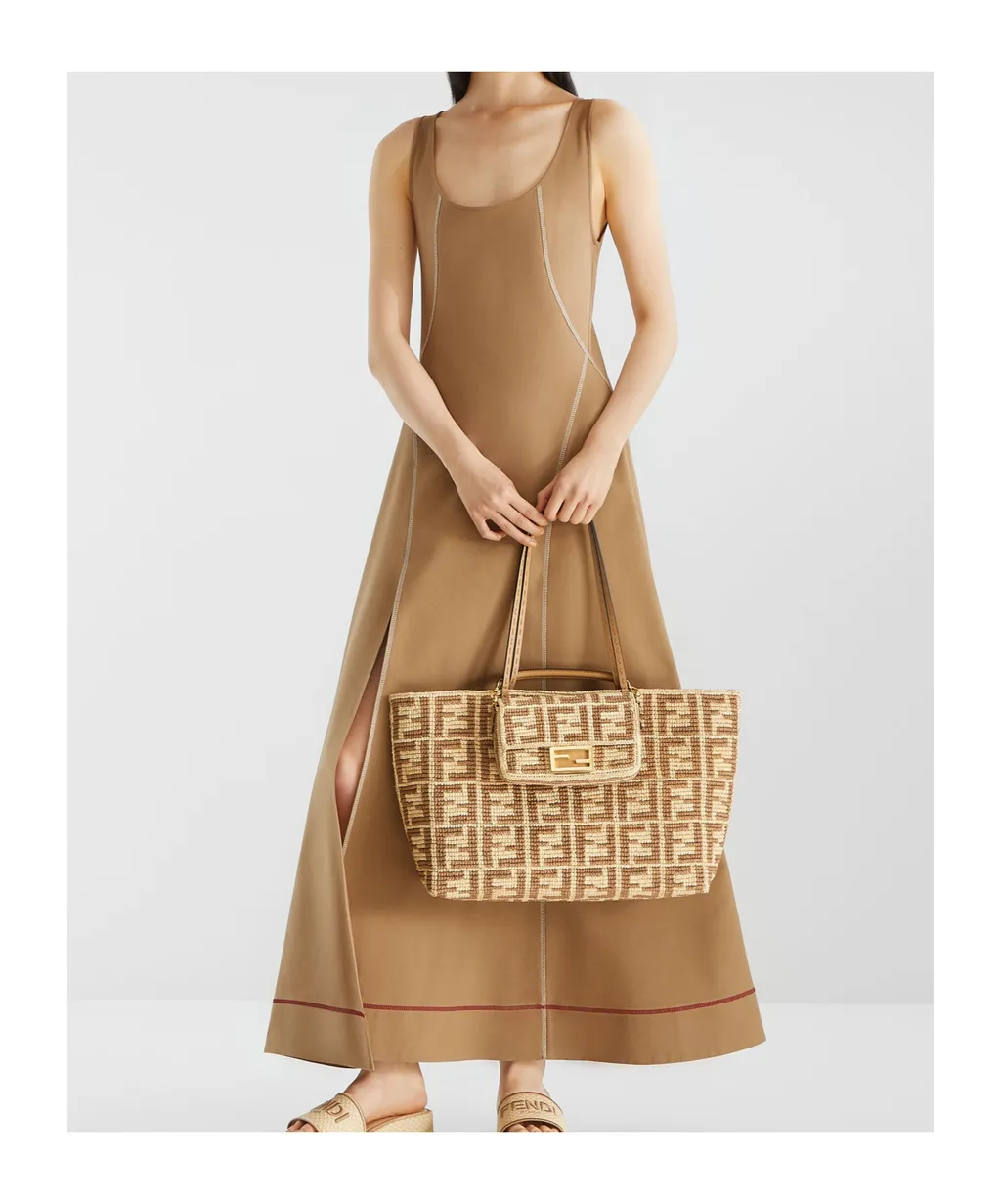 Square-Neck Sleeveless Flared Dress