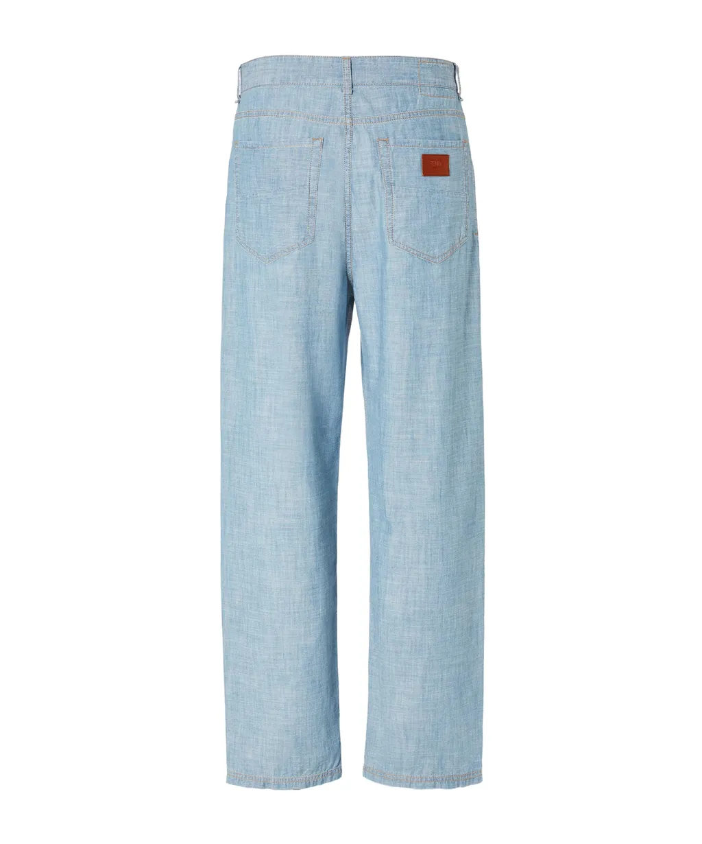 Straight-Leg Long Jeans