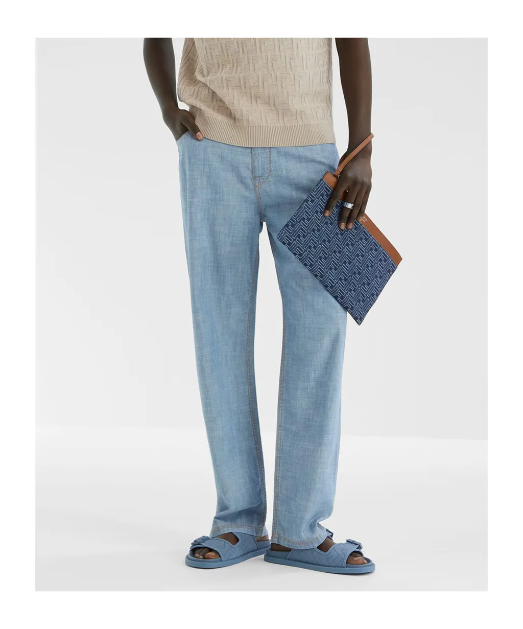 Straight-Leg Long Jeans