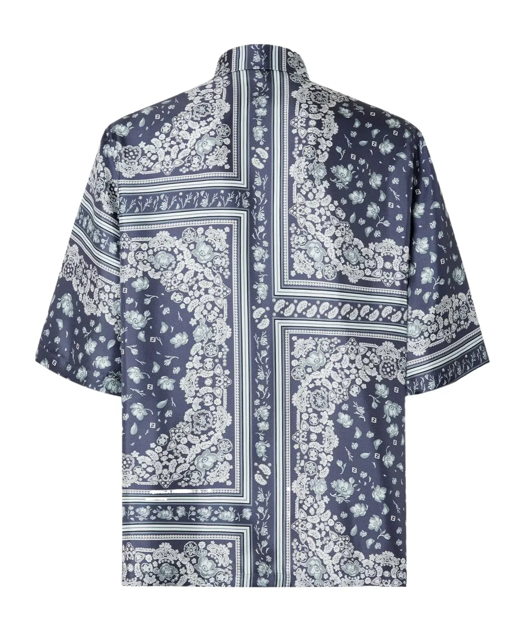Bandana Printed Short Sleeved Shirt