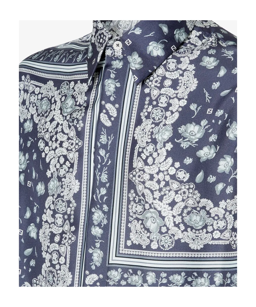 Bandana Printed Short Sleeved Shirt