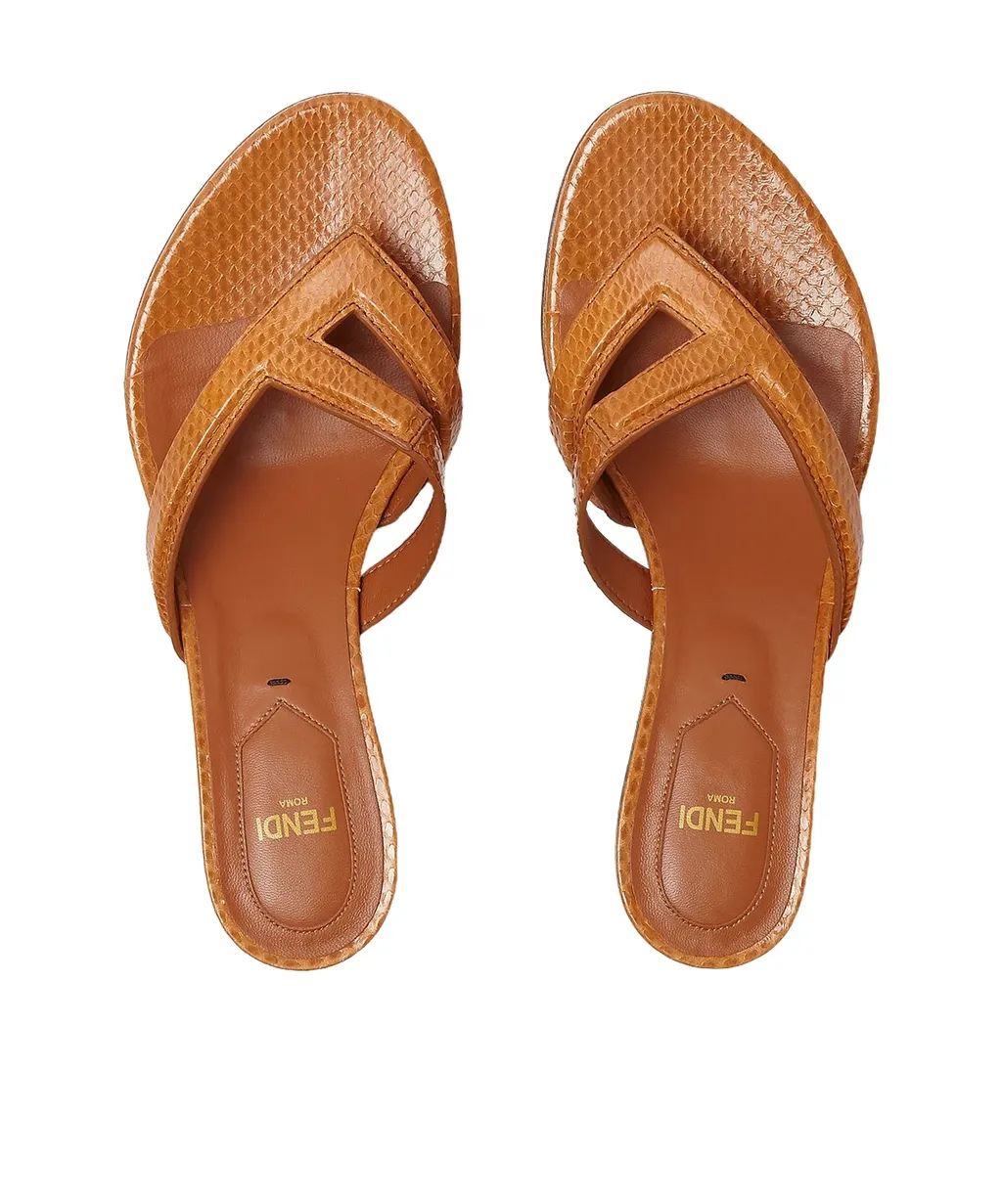 Medium-Heeled Thong Sandals