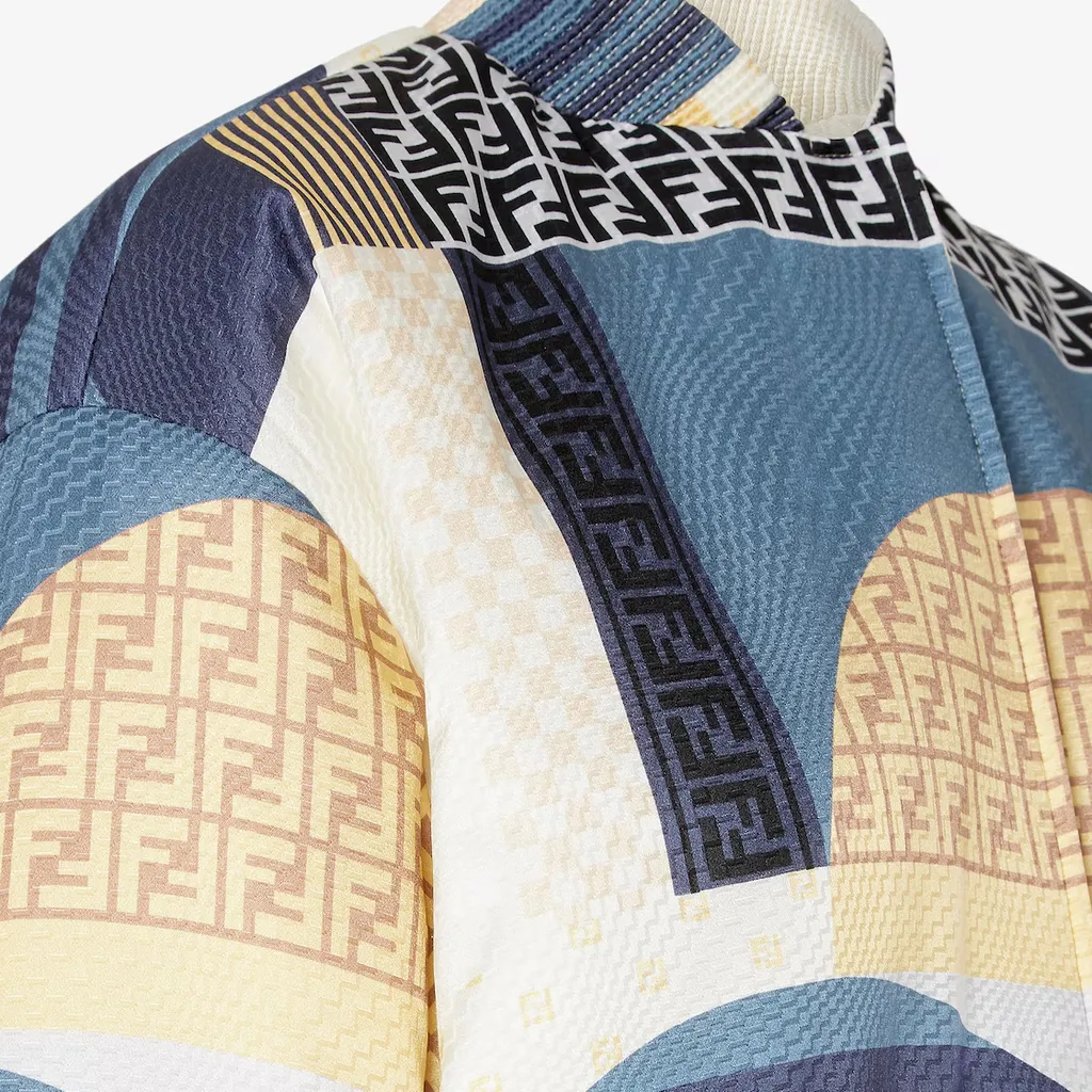 Patchwork Printed Bomber Jacket