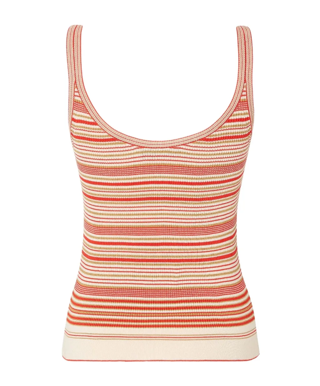 Striped Cotton And Silk Top