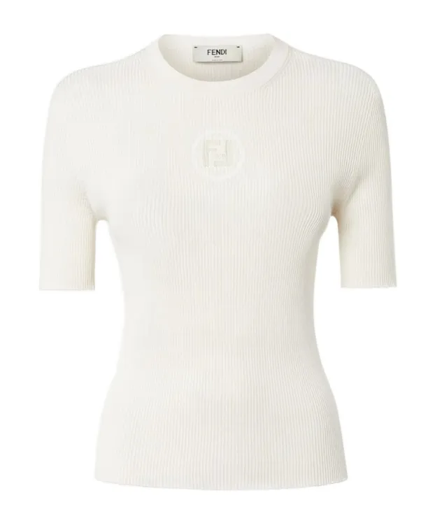 Logo Stamp Short Sleeved Crewneck Jumper