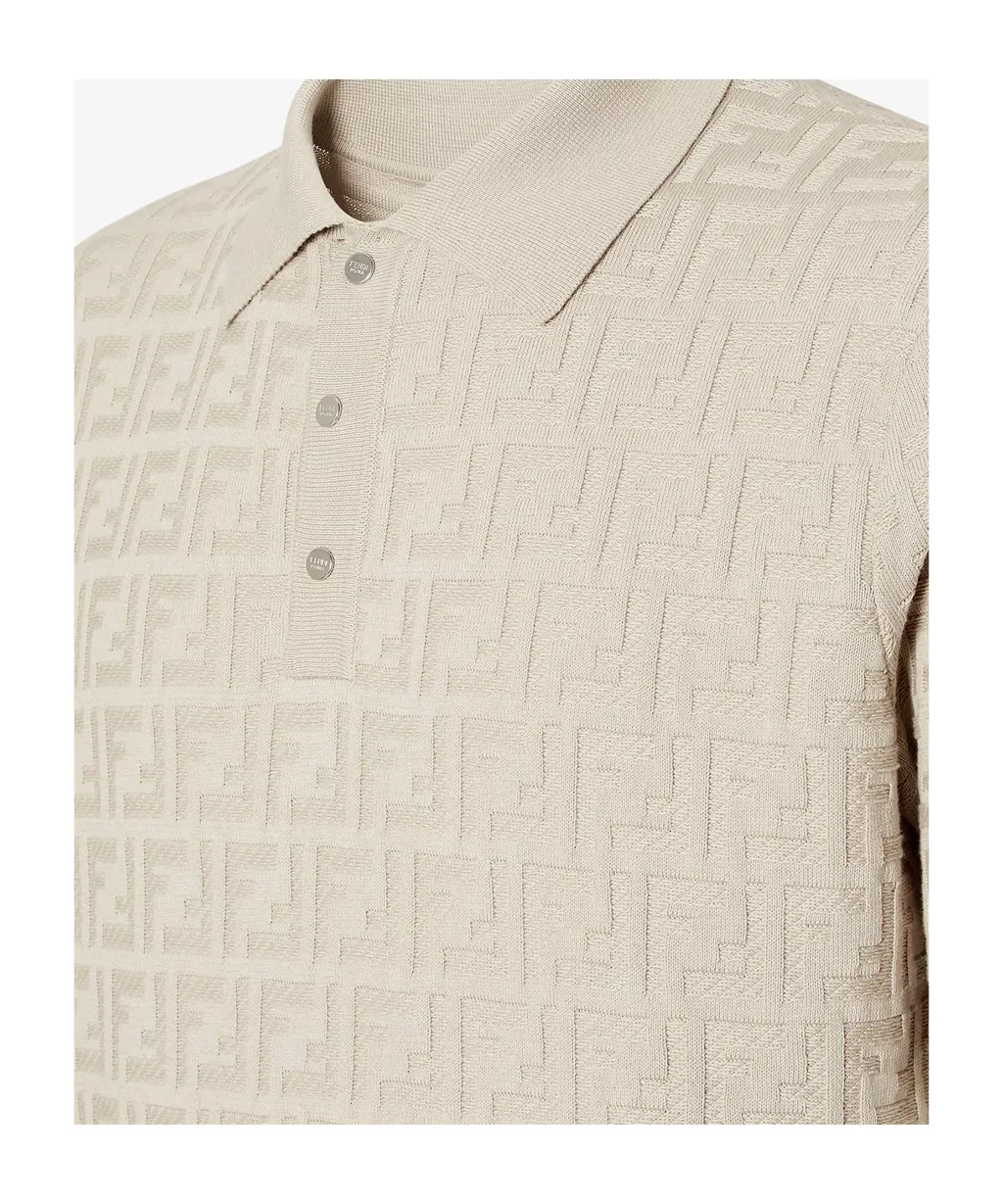 All-Over Ff Logo Short-Sleeved Polo Shirt