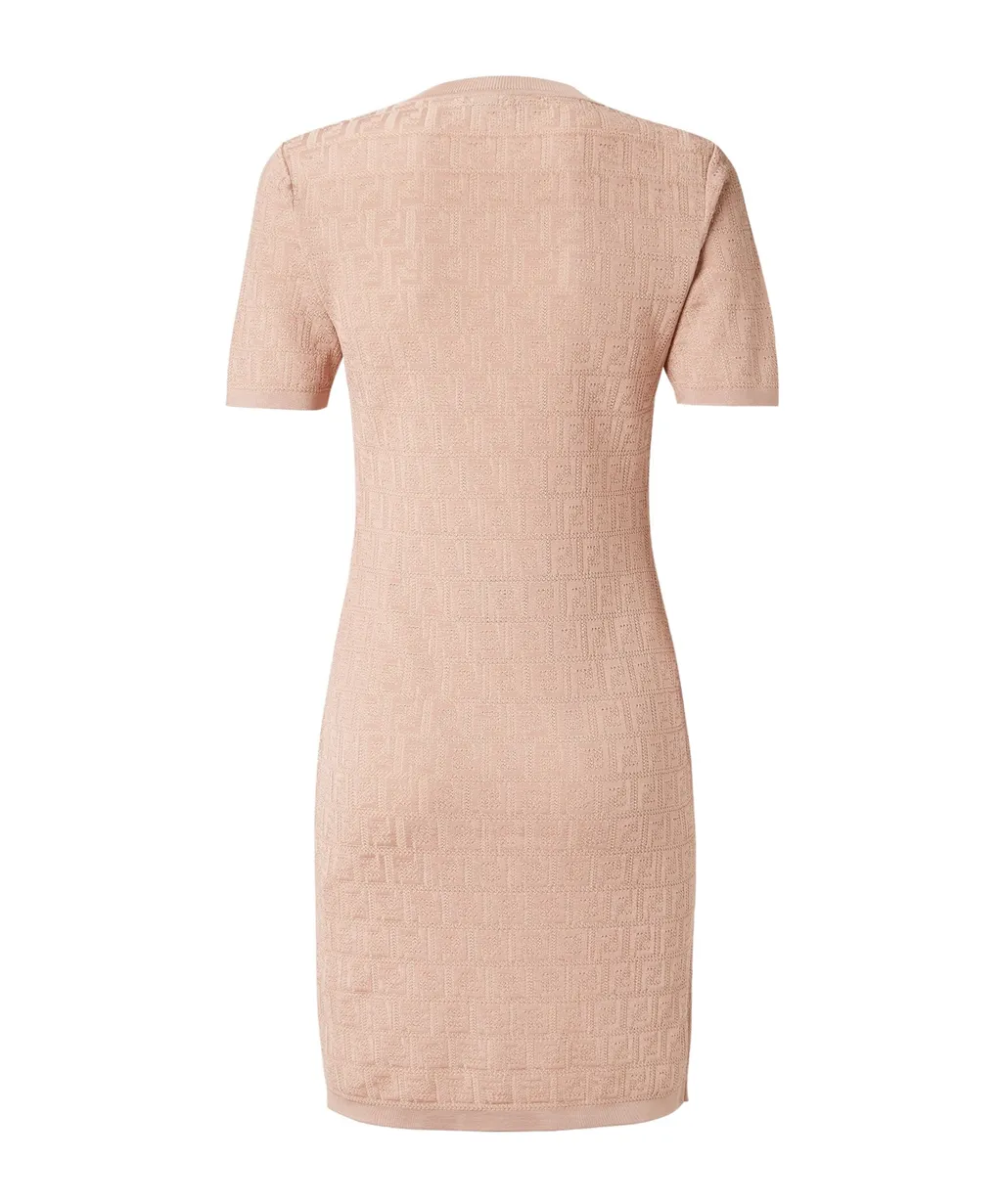 Ff Short Sleeved Crewneck Dress