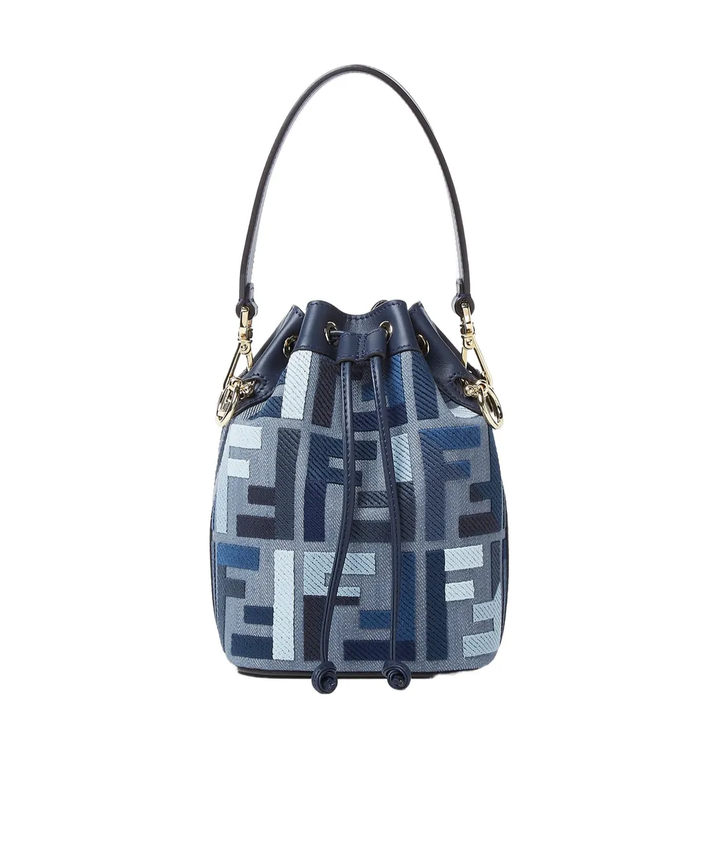 Mon Tresor Ff Embroidered Bucket Bag