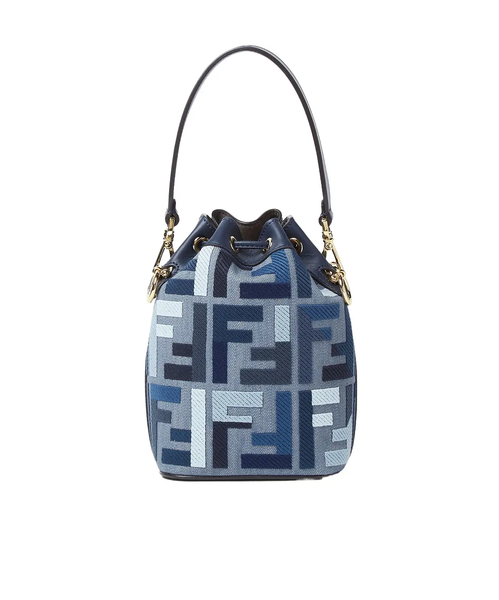Mon Tresor Ff Embroidered Bucket Bag