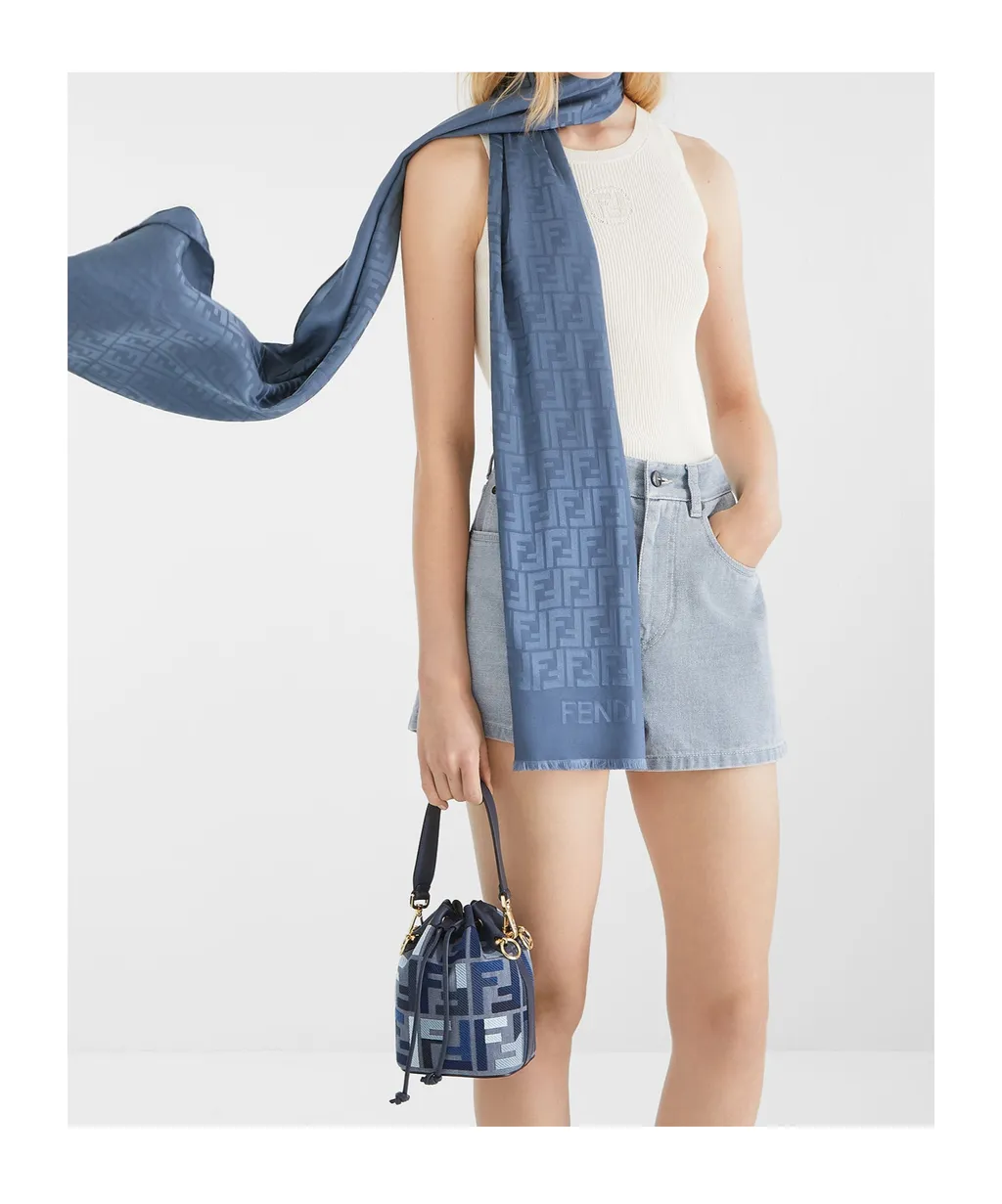 Mon Tresor Ff Embroidered Bucket Bag