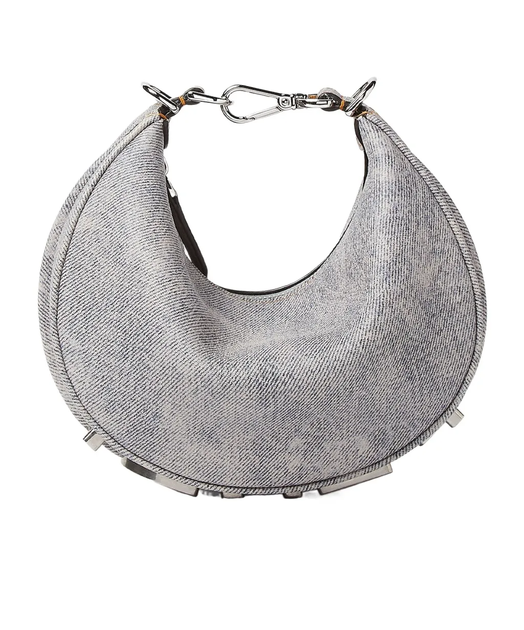 Fendigraphy Logo Lettering Mini Hobo Bag