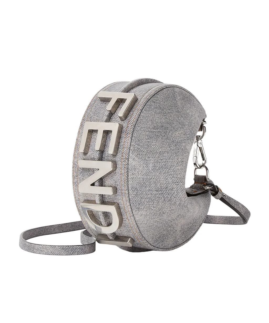 Fendigraphy Logo Lettering Mini Hobo Bag