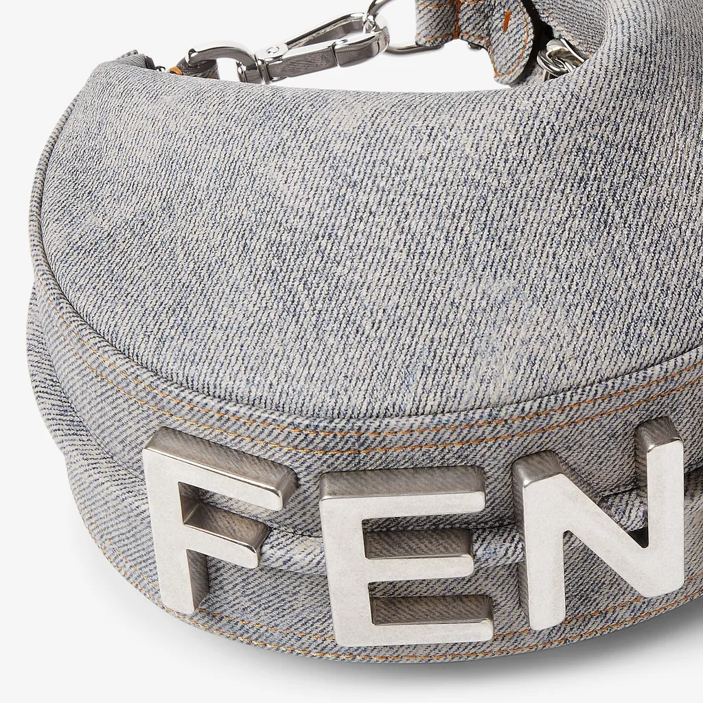Fendigraphy Logo Lettering Mini Hobo Bag