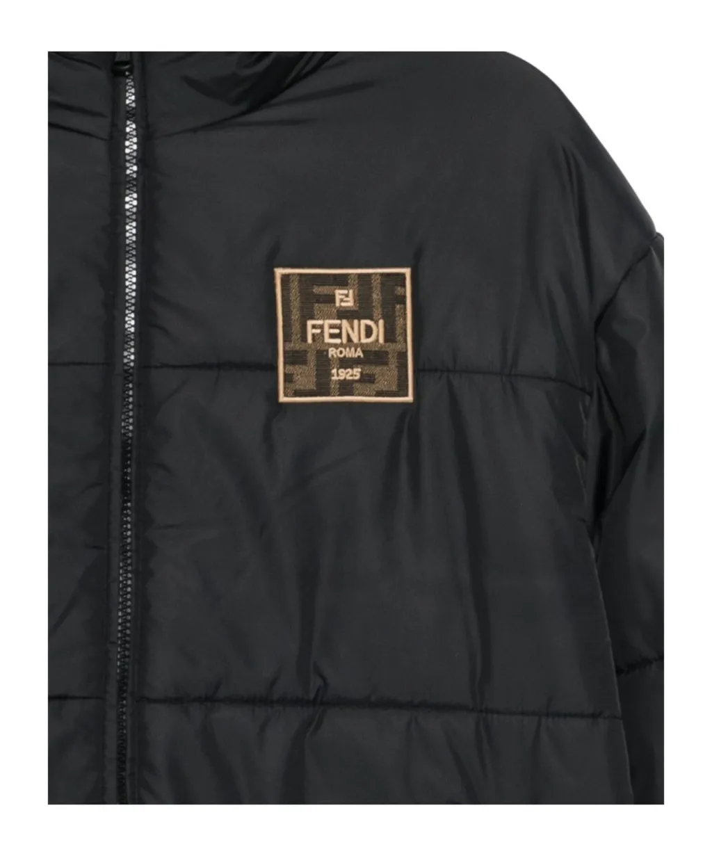 Logo-Patch Hooded Jacket