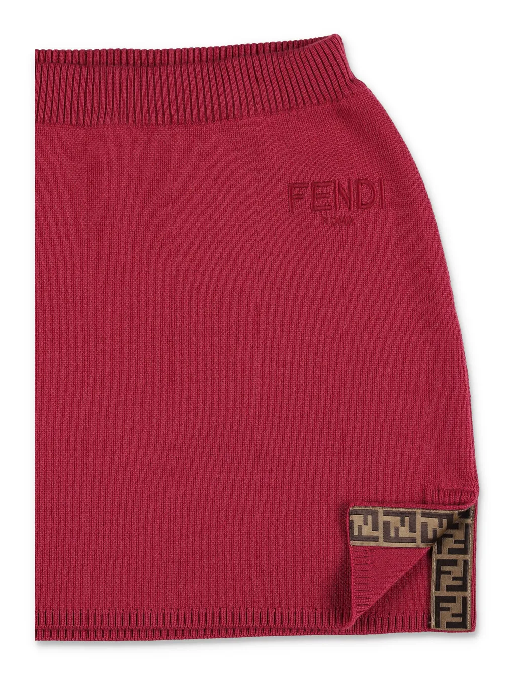 Logo Embroidered Knitted Skirt