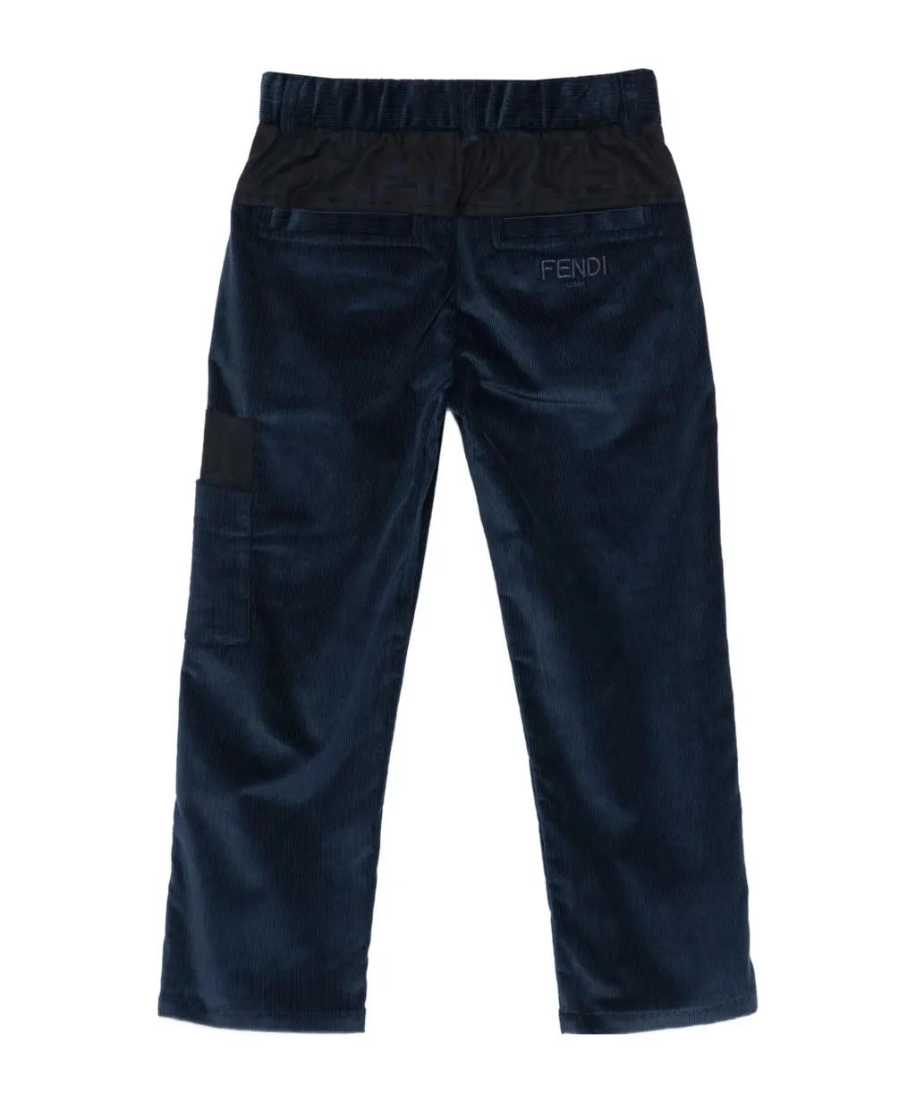 Logo-Embroidered Corduroy Trousers