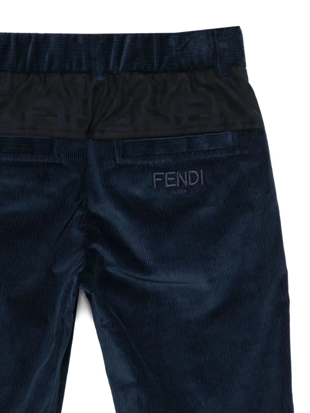 Logo-Embroidered Corduroy Trousers