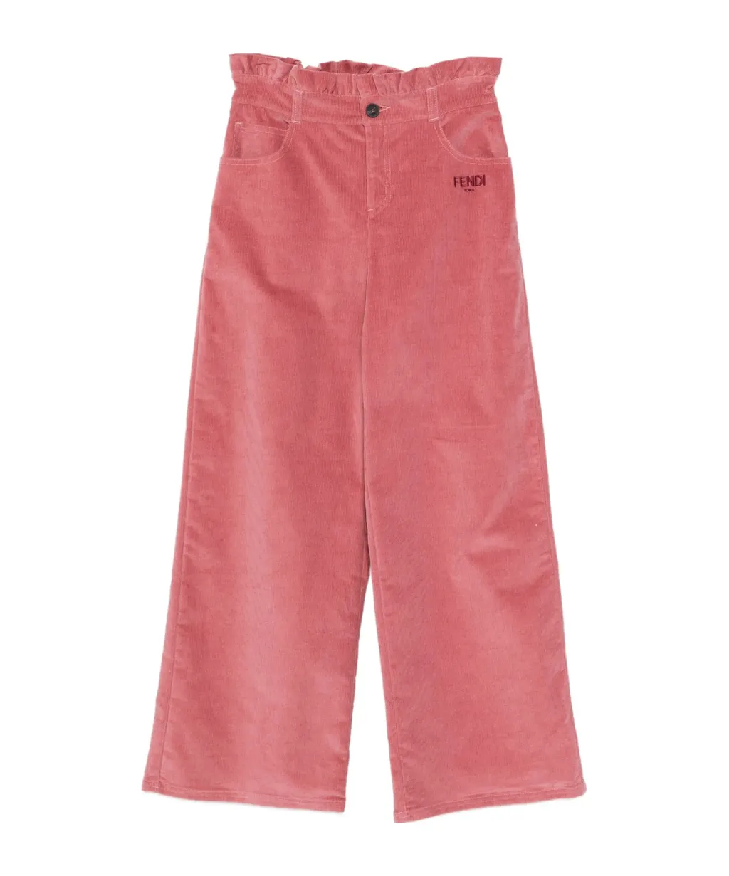 Ruffled Corduroy Trousers