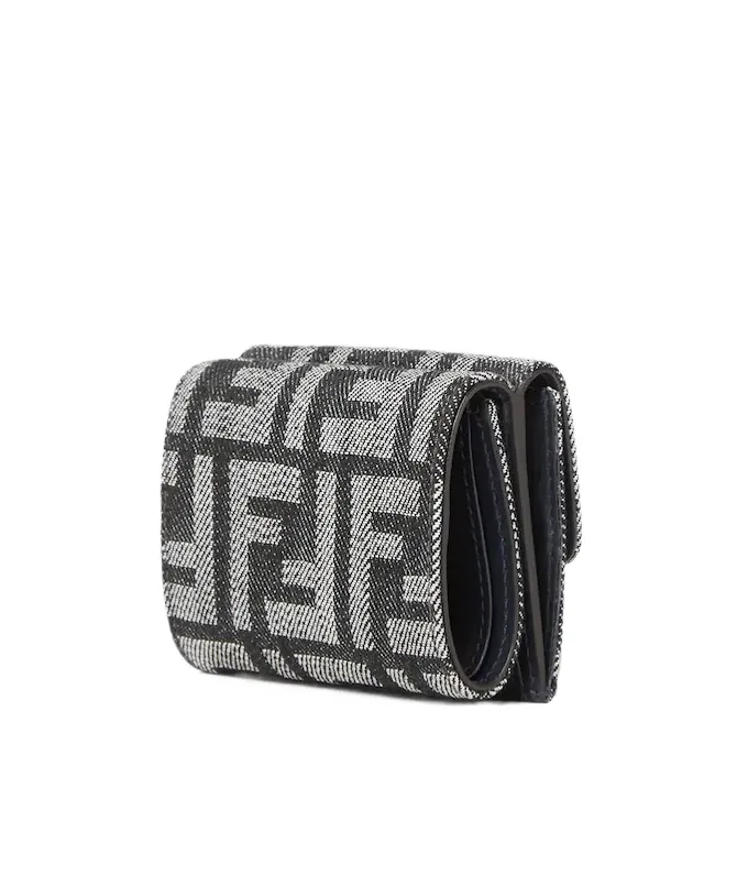 Baguette Ff Jacquard Micro Trifold Wallet