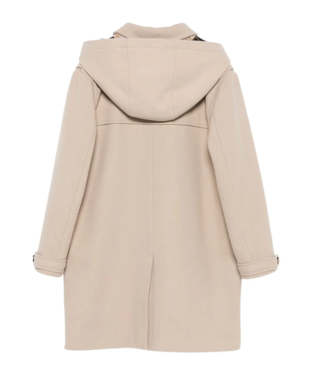 Logo-Patch Hooded Coat