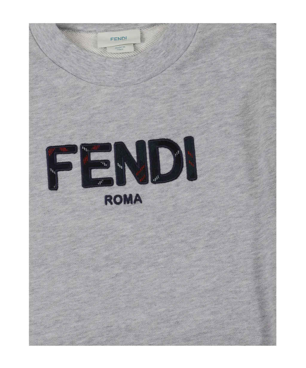 Kids Panelled Crewneck Sweatshirt