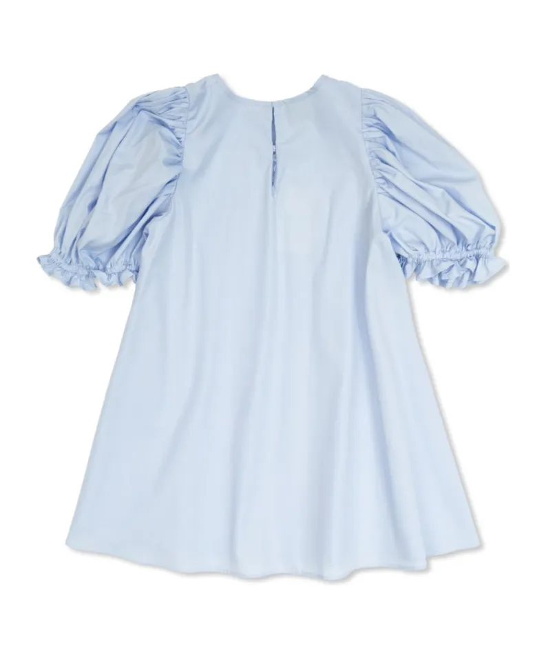 Logo Embroidered Flared Dress