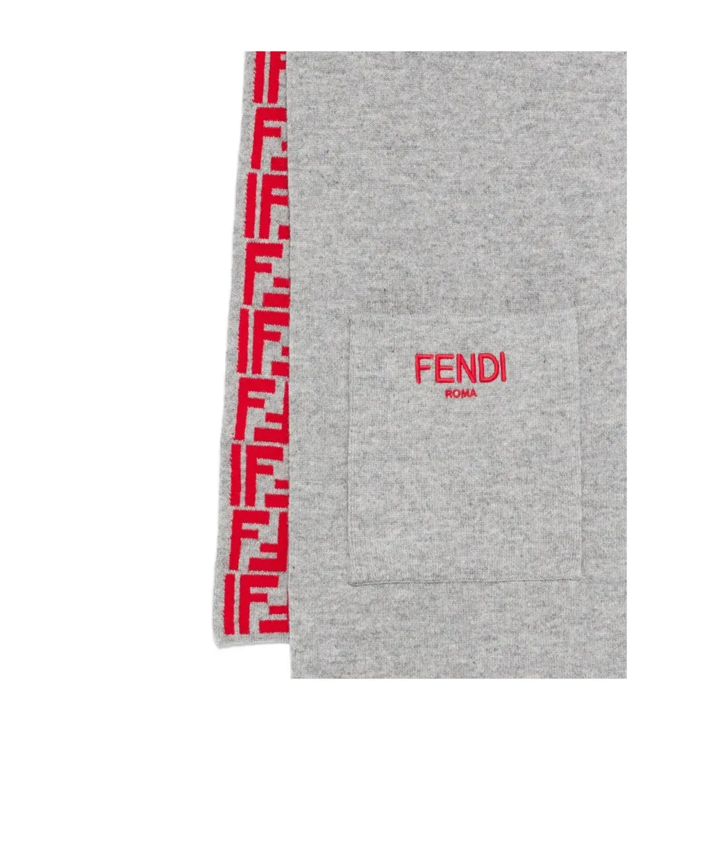 Logo-Pattern Reversible Scarf