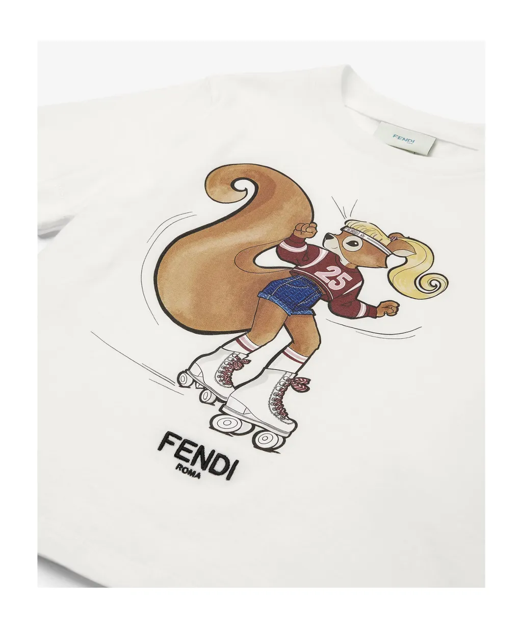 Jersey T-Shirt With Multicolor Print