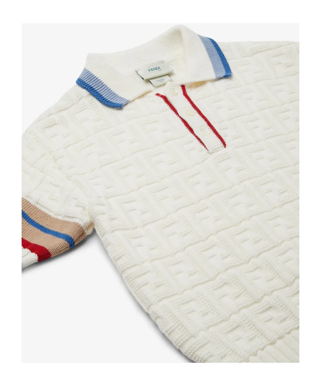 Ff Jacquard Knit Polo Shirt