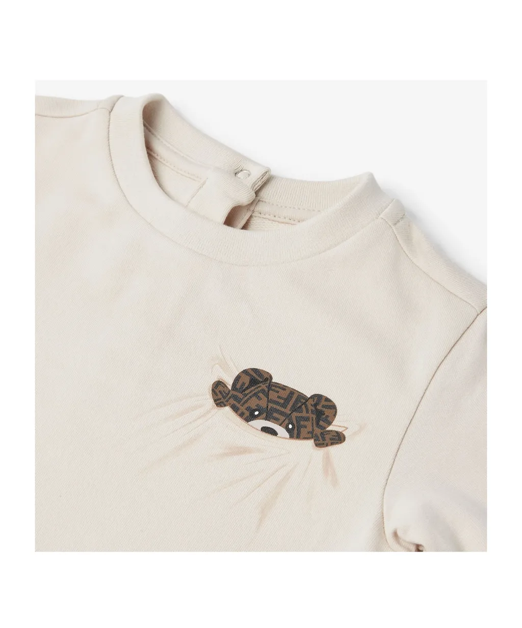 Baby Sweatshirt With Teddy Bear Print
