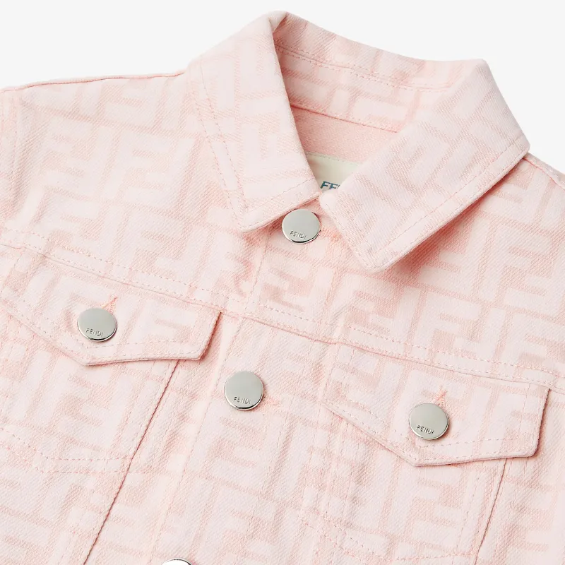 Ff Logo Print Denim Jacket