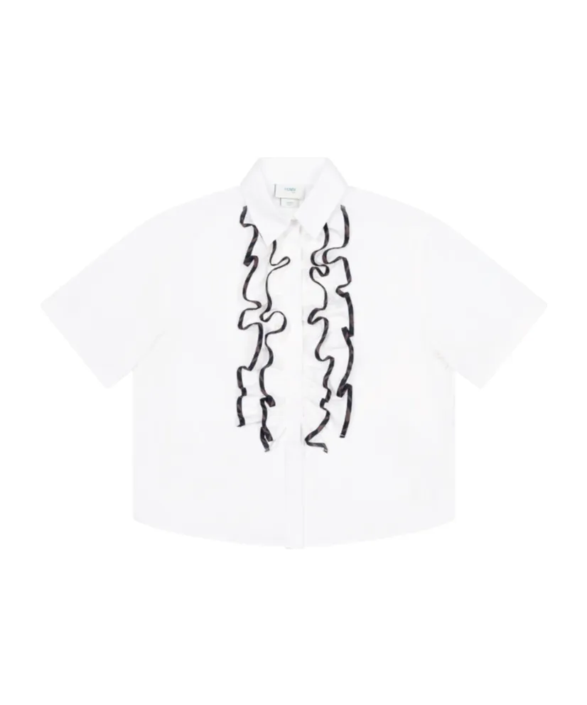 Ruffled Cotton Shirt