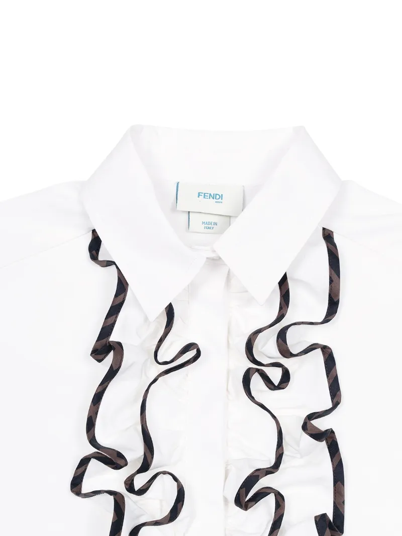 Ruffled Cotton Shirt