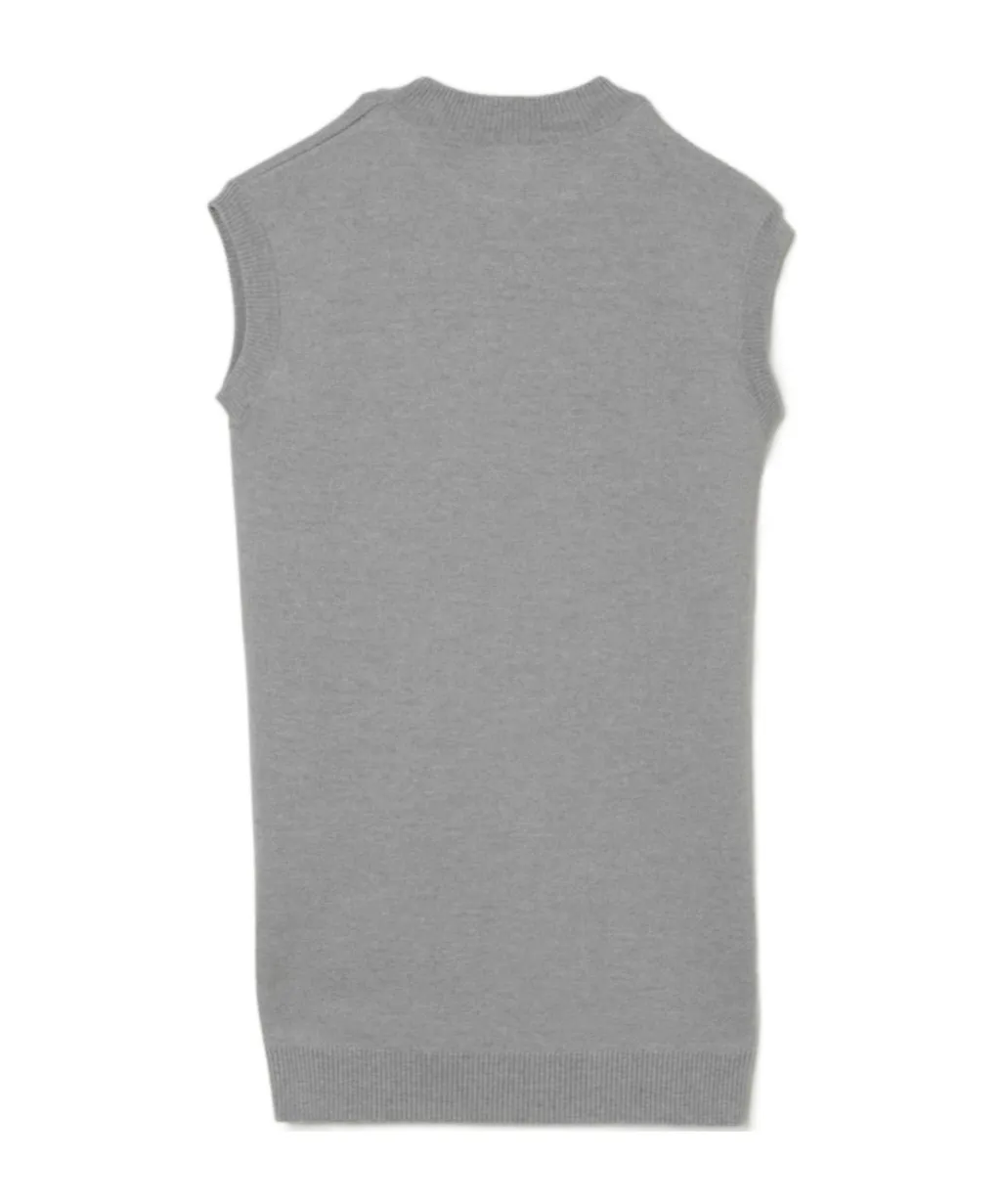 Embroidered-Logo Wool Dress