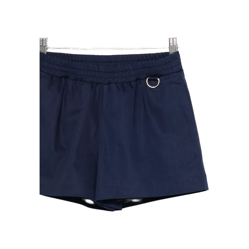 Elastic-Waist Pouch-Detail Shorts