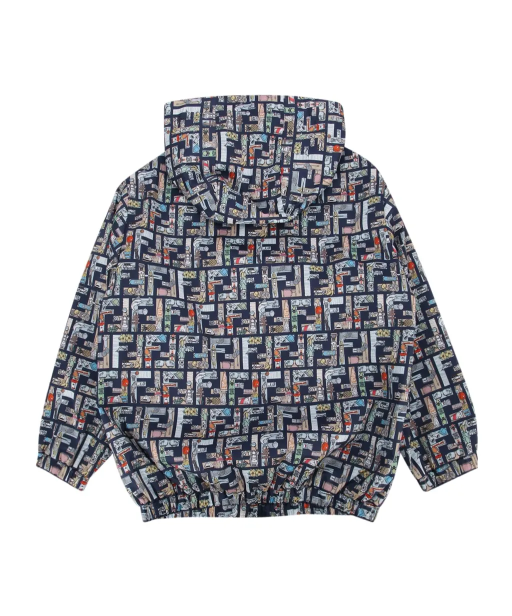 Patterned Hooded Jacket