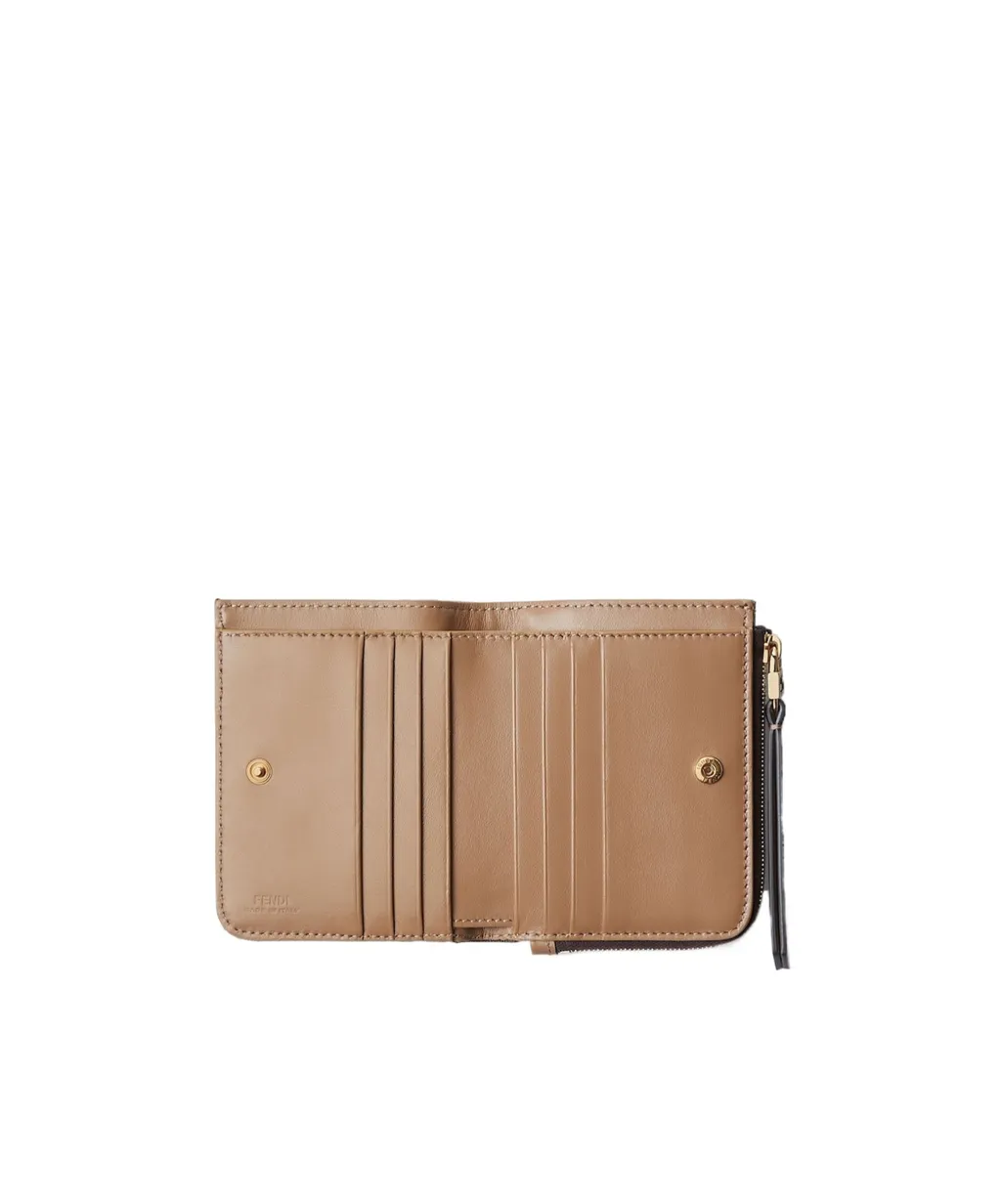 Monogrammed Zipped Small Wallet