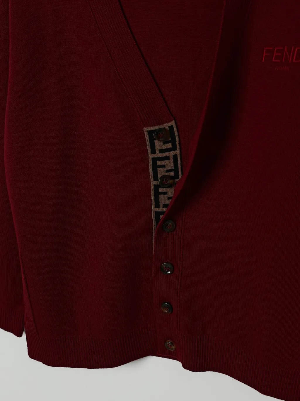 Logo-Embroidered Cardigan