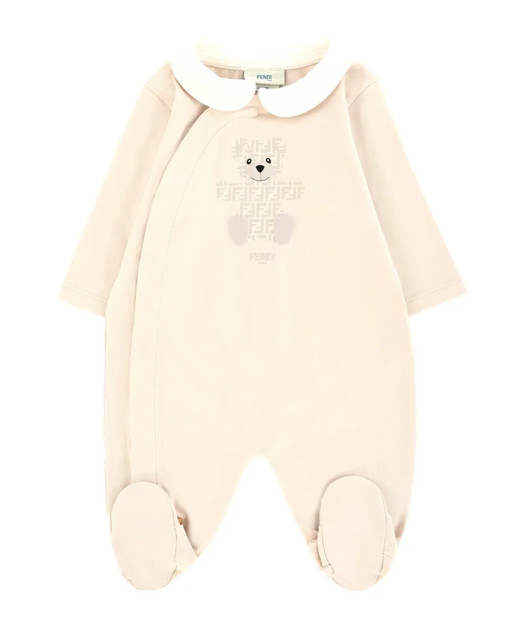 Logo Printed Romper Set