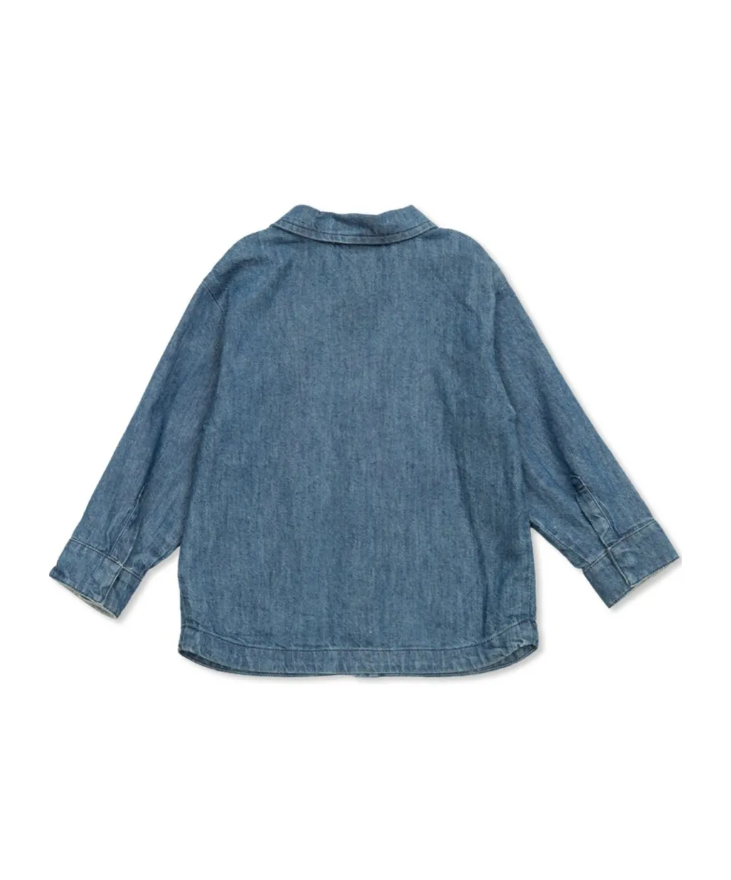 Logo Embroidered Denim Shirt