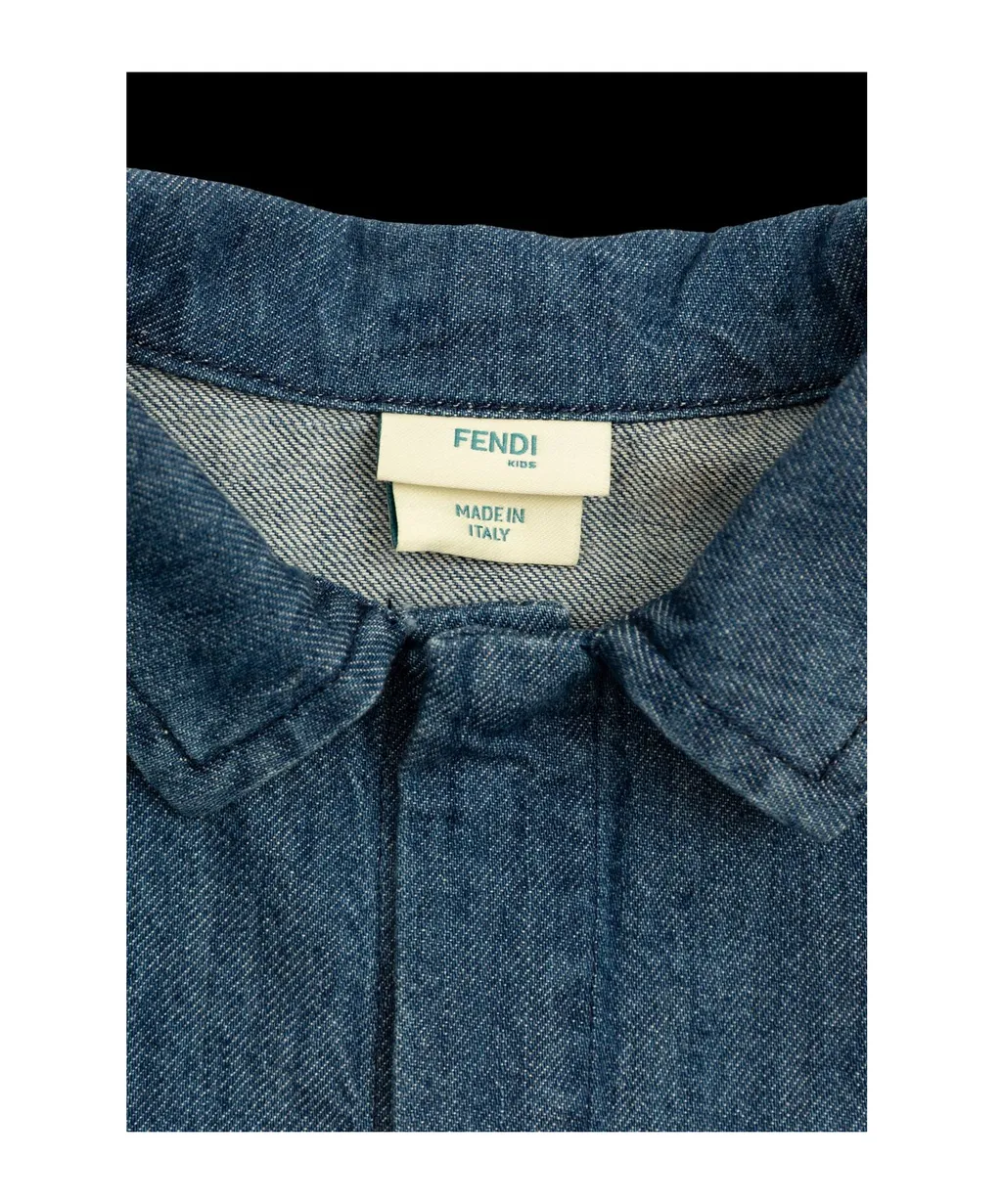 Logo Embroidered Denim Shirt